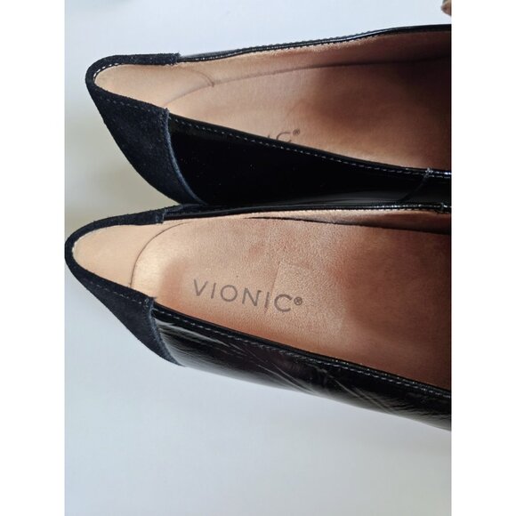 Vionic Kensley Black Patent Leather Slip On Loafer Shoes Platform Womens Size 9 - Picture 7 of 11